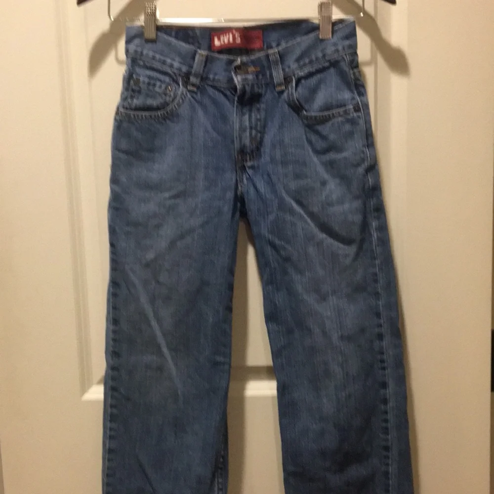 Levi’s 550 Red Label boys distressed denim Jeans relaxed fit Size 10 Reg 25x25